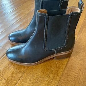 Joie Black Leather Ankle Booties